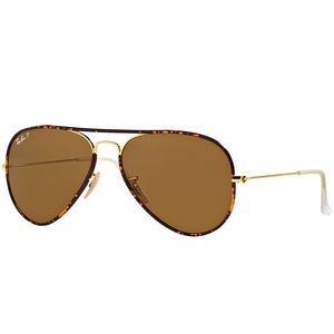Ray-ban tortoise & gold aviator sunglasses
